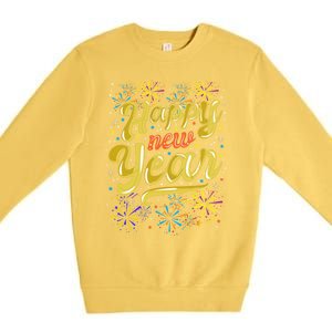 New Years Eve Party Supplies Nye 2024 Happy New Year Gift Premium Crewneck Sweatshirt