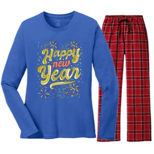 New Years Eve Party Supplies Nye 2024 Happy New Year Gift Women's Long Sleeve Flannel Pajama Set 