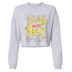 New Years Eve Party Supplies Nye 2024 Happy New Year Gift Cropped Pullover Crew