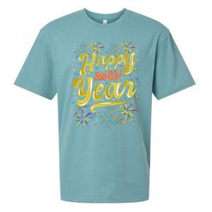 New Years Eve Party Supplies Nye 2024 Happy New Year Gift Sueded Cloud Jersey T-Shirt