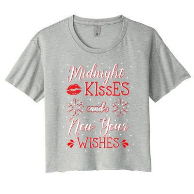 New YearS Eve Countdown Ing Lips Fireworks Pyro Gift Women's Crop Top Tee