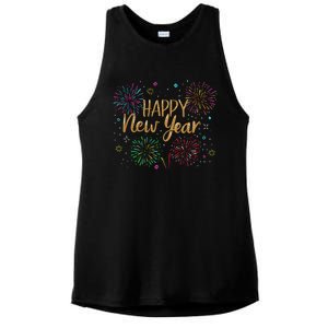 New Years Eve Party Supplies Nye 2023 Happy New Year Long Sleeve Ladies PosiCharge Tri-Blend Wicking Tank