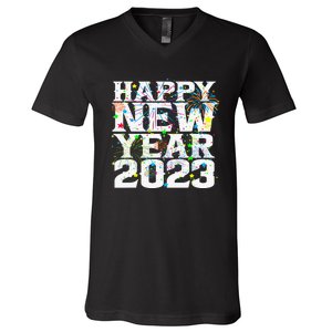 New Years Eve Party Supplies Happy New Year Funny V-Neck T-Shirt