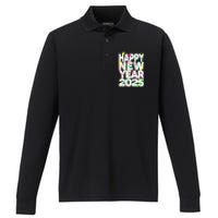 New Years Eve Party Supplies Nye 2025 Happy New Year Performance Long Sleeve Polo