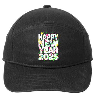 New Years Eve Party Supplies Nye 2025 Happy New Year 7-Panel Snapback Hat