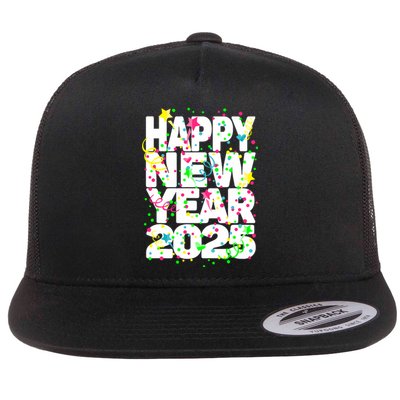 New Years Eve Party Supplies Nye 2025 Happy New Year Flat Bill Trucker Hat