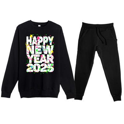 New Years Eve Party Supplies Nye 2025 Happy New Year Premium Crewneck Sweatsuit Set