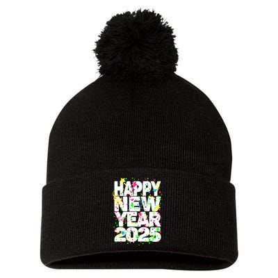 New Years Eve Party Supplies Nye 2025 Happy New Year Pom Pom 12in Knit Beanie