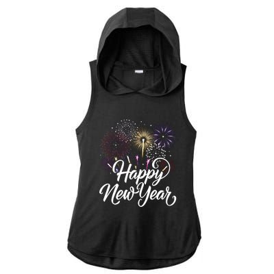 New Years Eve Party Supplies Nye 2024 Happy New Year Ladies PosiCharge Tri-Blend Wicking Draft Hoodie Tank