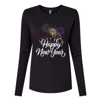 New Years Eve Party Supplies Nye 2024 Happy New Year Womens Cotton Relaxed Long Sleeve T-Shirt