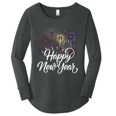 New Years Eve Party Supplies Nye 2024 Happy New Year Women's Perfect Tri Tunic Long Sleeve Shirt