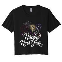 New Years Eve Party Supplies Nye 2024 Happy New Year Women's Crop Top Tee