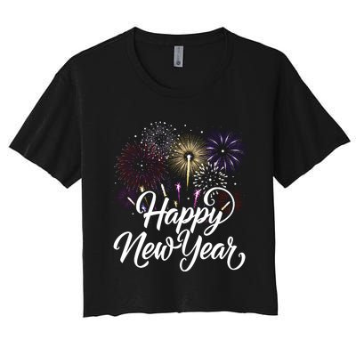 New Years Eve Party Supplies Nye 2024 Happy New Year Women's Crop Top Tee