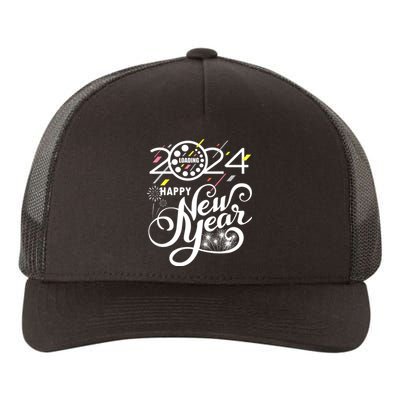 New Years Eve Party Supplies 2024 Happy New Year Fireworks Yupoong Adult 5-Panel Trucker Hat