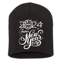 New Years Eve Party Supplies 2024 Happy New Year Fireworks Short Acrylic Beanie