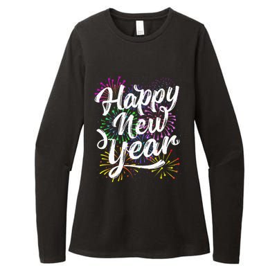 New Years Eve Party Supplies 2024 Happy New Year Fireworks  Womens CVC Long Sleeve Shirt