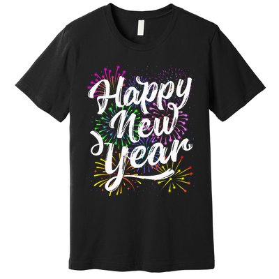 New Years Eve Party Supplies 2024 Happy New Year Fireworks  Premium T-Shirt