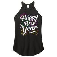 New Years Eve Party Supplies 2024 Happy New Year Fireworks  Women's Perfect Tri Rocker Tank