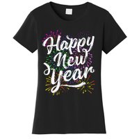 New Years Eve Party Supplies 2024 Happy New Year Fireworks  Women's T-Shirt