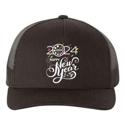 New Years Eve Party Supplies 2024 Happy New Year Fireworks Yupoong Adult 5-Panel Trucker Hat