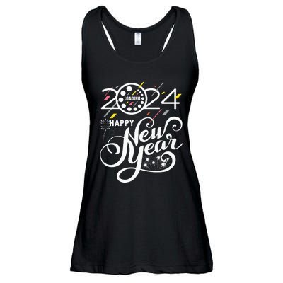 New Years Eve Party Supplies 2024 Happy New Year Fireworks Ladies Essential Flowy Tank