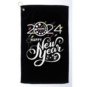 New Years Eve Party Supplies 2024 Happy New Year Fireworks Platinum Collection Golf Towel