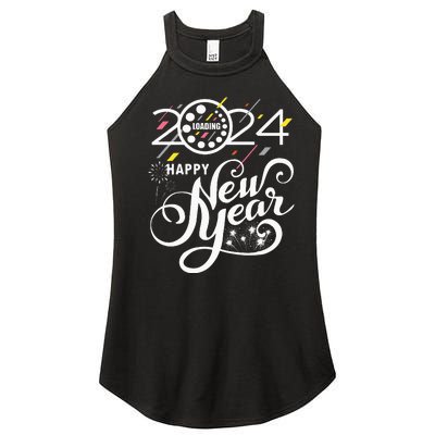 New Years Eve Party Supplies 2024 Happy New Year Fireworks Women's Perfect Tri Rocker Tank