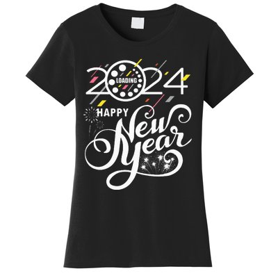 New Years Eve Party Supplies 2024 Happy New Year Fireworks Women's T-Shirt