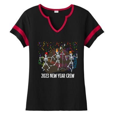 New Years Eve Crew Skeleton Nurse Medical Radiology Ortho Er Great Gift Ladies Halftime Notch Neck Tee