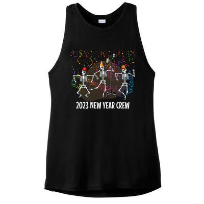 New Years Eve Crew Skeleton Nurse Medical Radiology Ortho Er Great Gift Ladies PosiCharge Tri-Blend Wicking Tank