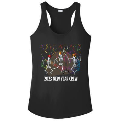 New Years Eve Crew Skeleton Nurse Medical Radiology Ortho Er Great Gift Ladies PosiCharge Competitor Racerback Tank