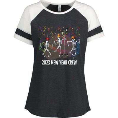 New Years Eve Crew Skeleton Nurse Medical Radiology Ortho Er Great Gift Enza Ladies Jersey Colorblock Tee