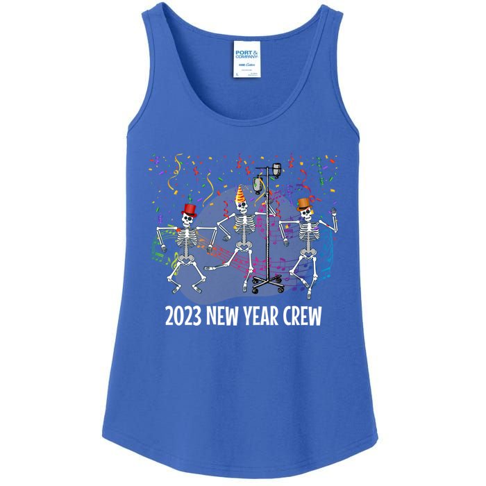 New Years Eve Crew Skeleton Nurse Medical Radiology Ortho Er Great Gift Ladies Essential Tank