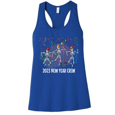 New Years Eve Crew Skeleton Nurse Medical Radiology Ortho Er Great Gift Women's Racerback Tank