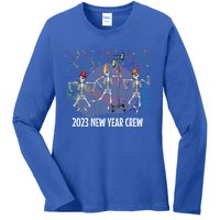 New Years Eve Crew Skeleton Nurse Medical Radiology Ortho Er Great Gift Ladies Long Sleeve Shirt