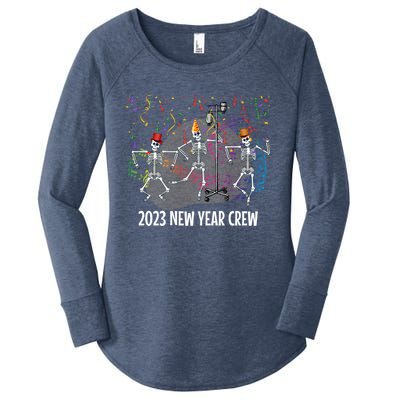 New Years Eve Crew Skeleton Nurse Medical Radiology Ortho Er Great Gift Women's Perfect Tri Tunic Long Sleeve Shirt