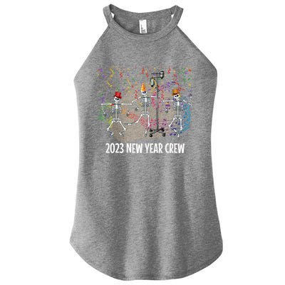 New Years Eve Crew Skeleton Nurse Medical Radiology Ortho Er Great Gift Women's Perfect Tri Rocker Tank