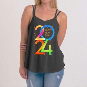 New Year's Eve 2024 Colorful NYE Party Women's Strappy Tank