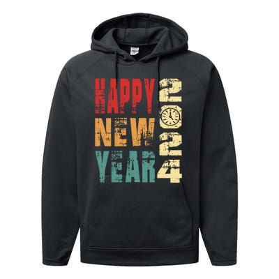 New Years Eve Party Happy new years 2024 Performance Fleece Hoodie