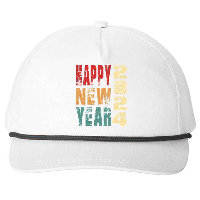 New Years Eve Party Happy new years 2024 Snapback Five-Panel Rope Hat