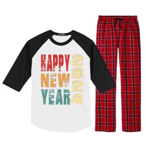 New Years Eve Party Happy new years 2024 Raglan Sleeve Pajama Set