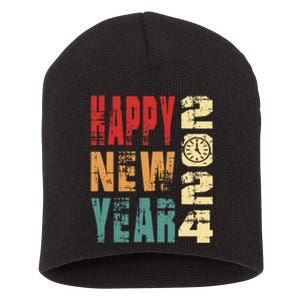 New Years Eve Party Happy new years 2024 Short Acrylic Beanie