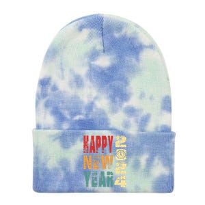 New Years Eve Party Happy new years 2024 Tie Dye 12in Knit Beanie