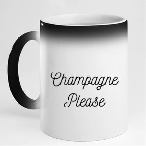 New Years Eve Champagne Please Matching Bubbly 11oz Black Color Changing Mug