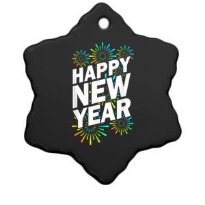 New YearS Eve Happy New Year Ceramic Star Ornament