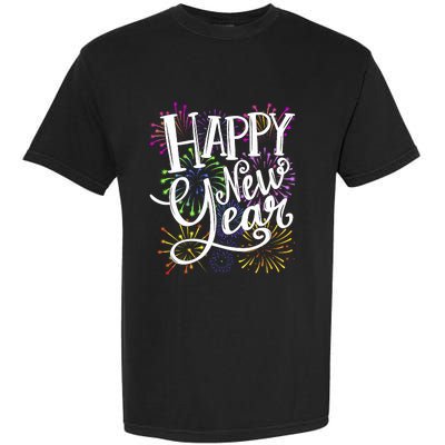 New Years Eve Party Supplies 2024 Happy New Year Fireworks Garment-Dyed Heavyweight T-Shirt