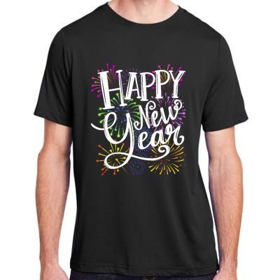 New Years Eve Party Supplies 2024 Happy New Year Fireworks Adult ChromaSoft Performance T-Shirt