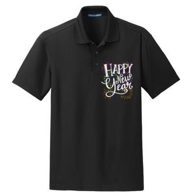 New Years Eve Party Supplies 2024 Happy New Year Fireworks Dry Zone Grid Polo