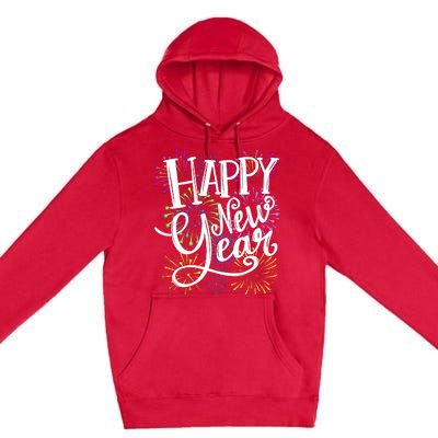 New Years Eve Party Supplies 2024 Happy New Year Fireworks Premium Pullover Hoodie