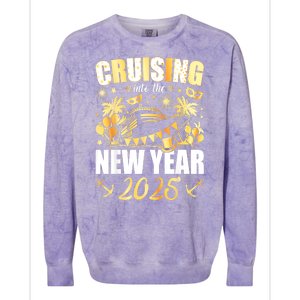 New Years Eve Party Cruising Into 2025 Favors Family Holiday Gift Colorblast Crewneck Sweatshirt